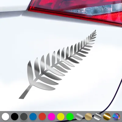 Produktbild von PantherPixel Neuseeland Aufkleber Aotearoa Kiwis Silberfarn Sticker Auto Geschenkidee Farbe Chrom-Silber