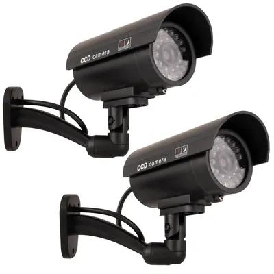 Produktbild von Kamera-Attrappe IR9000 B IR LED schwarzes Blinklicht 2 Stück