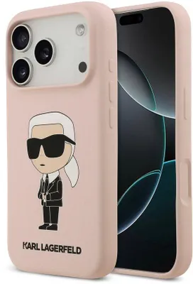Immagine prodotto di Custodia posteriore Karl Lagerfeld per Apple iPhone 17 Pro, colore rosa