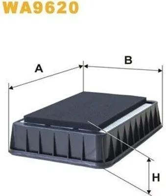 Produktbild von Luftfilter WIX FILTERS WA9620 für MITSUBISHI ASX (GAW) Filtereinsatz