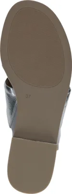 Produktbild von Caprice Damen Pantolette aus Leder mit geflochtenen Riemen 9-27100-42, Größe:40 EU, Farbe:Silber
