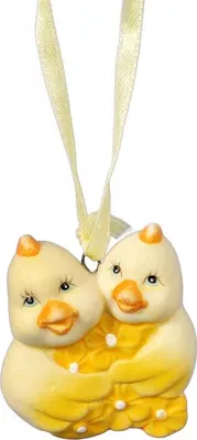 Zdjęcie produktu dla Kurczaczki Ceramiczne Zawieszka Świąteczna Żółta