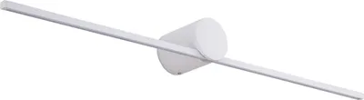 Image de Applique murale LED moderne blanche 8 W, blanc chaud, 1 100 lm, métal, dimensions : 6,5 x 60,4 x 7,2 cm, IP44, Light Prestige