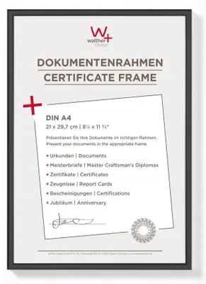 Produktbild von Walther Design New Lifestyle 21 x 29,7 DIN A4, Kunststoff, Schwarz, 13 x 18 cm, 210 mm, 297 mm