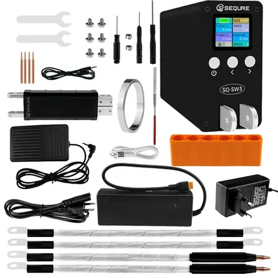 Produktbild von SEQURE SQ-SW3 Punktschweißgerät Kondensator 18650/21700 Akku Schweißgerät für Nickel- & Kupferstreifen DIY Batteriepacks, Typ: SWP25+WP30 EU