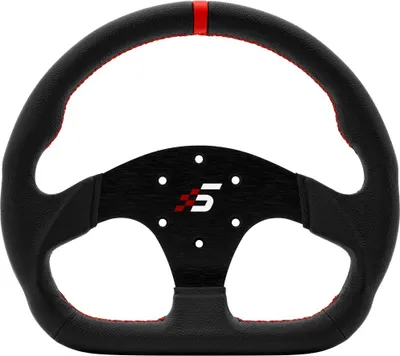 Image de Couronne de volant Simagic P-325D en aluminium et cuir, noir
