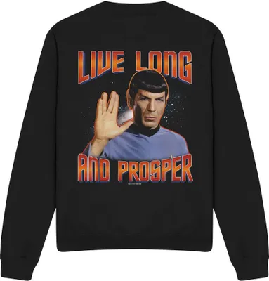 Obrázok produktu pre Star Trek - "Original Live Long and Prosper" mikina pre mužov/ženy Uni TV11280 (M) (Schwarz)