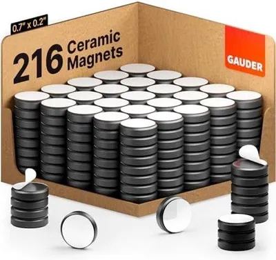 Produktbild von Famanu Selbstklebende Magnete Set | Vielseitig einsetzbar | Starke und langlebige Magneten | 200 + 16 Stück