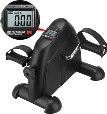 Obrázek produktu pro Mini cvičební kolo s LCD displejem, kompaktní fitness stroj pro trénink rukou a nohou