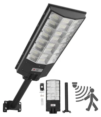 Produktbild von Solar-Straßenlaterne - LED-Straßenlampe - Superhell 450000 lm - Leistung 8000 W - Mit Dämmerungssensor - Bewegungsmelder - IP65 Wasserdicht - Für Einfahrt & Hof