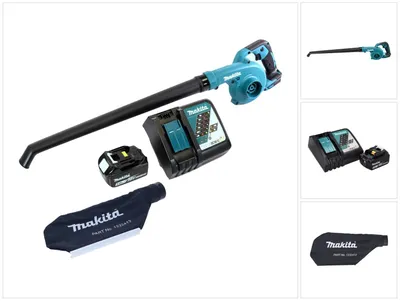 Immagine prodotto di Makita DUB 186 RT1 Soffiatore a batteria Soffiatore per foglie 18 V + 1x batteria 5,0 Ah + caricabatterie + borsa di raccolta