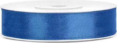 Produktbild von Band Satinband Royalblau Deko Ornament 12mm 25m
