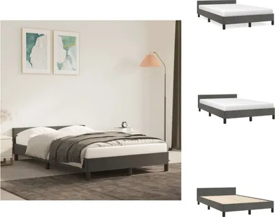 Obrázek produktu pro vidaXL Postel s čelem tmavě šedá 120x200 cm samet - Postele a válendy