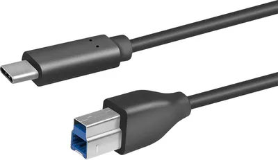 Produktbild von LogiLink USB 3.2 Kabel USB-C - USB-B Stecker 2,0 m schwarz