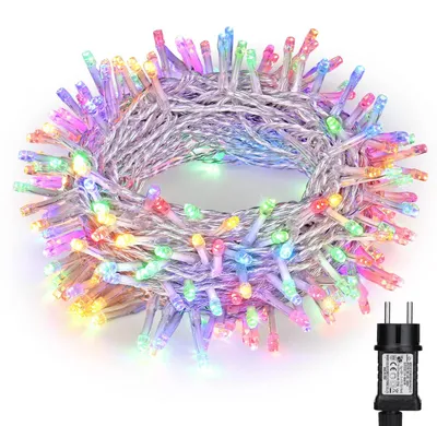 Lichterkette 10 m, 100 LEDs, bunt, 8 Modi, wasserdicht, Innen/Außen