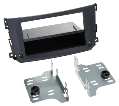 Image de Adaptateur de façade 2-DIN pour avec vide poche Smart ForTwo 2010 > noir