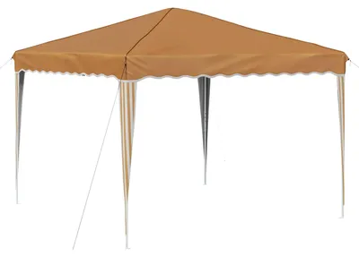 Image de Tente de fête pop-up 288 x 288 x 245 cm Beige Tissu Oxford