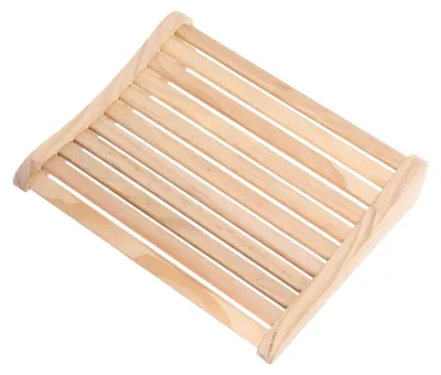 Produktbild von Holzstützkissen für Nacken und Lendenwirbel - Ergonomische Rückenlehne für die Sauna