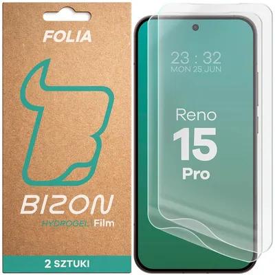 Produktbild von 2x Hydrogel Folie für den Bildschirm für Oppo Reno 15 Pro, Bizon Film Hydrogel Front Duo