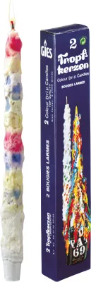 Produktbild von Tropfkerzen von Gies - bunt - 2 Stück pro Packung