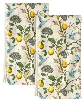 Geschirrtücher Set 2er-Pack, Baumwolle, 45x66 cm, Zitronenmuster