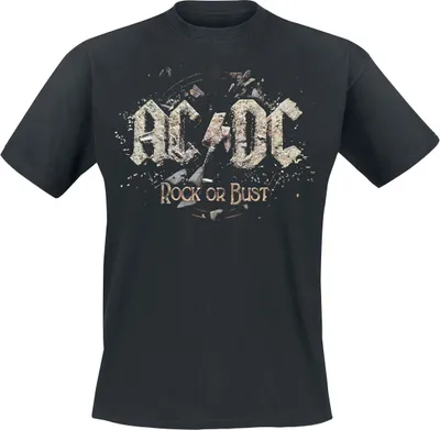 Produktbild von AC/DC T-Shirt Herren Rock Or Bust schwarz Band-Merch, Bands 100% Baumwolle 3XL