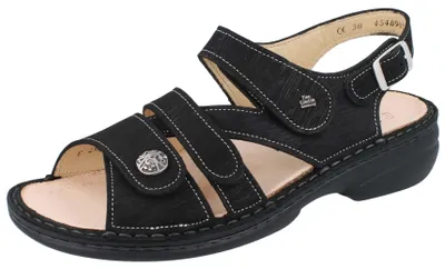 Produktbild von FINN COMFORT Gomera Damen Sandalen schwarz Astor Nubukleder - Größe: 38