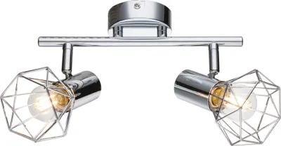 Produktbild von Globo Strahler 2XE14 Metallkäfig chrom