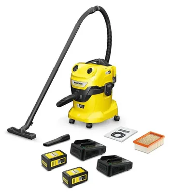 Immagine prodotto di Kärcher WD 4-18 Dual Battery Set 1.628-601.0 Aspirapolvere a batteria a secco/umido