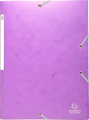 Image de Exacompta 55957E chemise à 3 rabats A4+ violette élastique carton Scotten