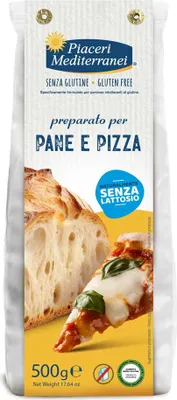 Produktbild von Piaceri Mediterranei Backmischung für Pizza und Brot 500g