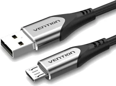 Zdjęcie produktu dla Kabel Vention COAHC, USB-A 2.0 na Micro-B, 3A, 0,25m, szary