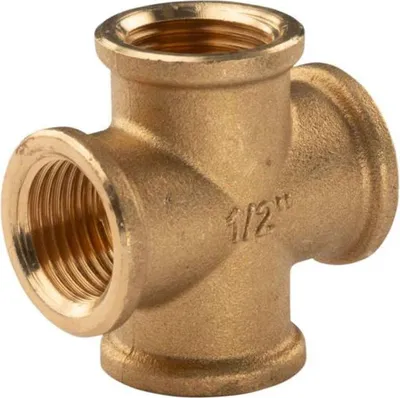 Produktbild von Messing Gewinde-Fitting Kreuzstück 1/2' IG (DN15) - schwere Ausführung