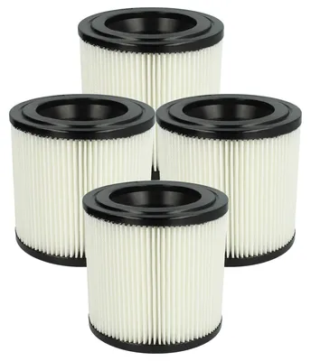 Produktbild von vhbw 4x Faltenfilter Ersatz für Kärcher 2.889-219.0 für Staubsauger - Patronenfilter Schwarz Weiß Abwaschbar