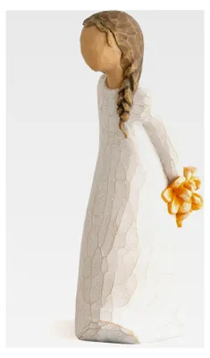 Produktbild von Enesco Figur, handbemalt, mit geschnitztem Holz-Effekt, Liebesgefühle
