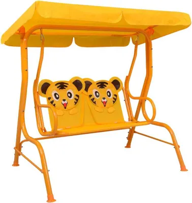 Produktbild von The Living Store Kinder-Hollywoodschaukel Gelb 115 x 75 x 110 cm Stoff
