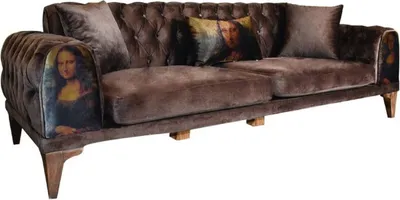 Produktbild von Casa Padrino Luxus Chesterfield Samt Sofa Braun 230 x 80 x H. 80 cm - Wohnzimmer Sofa - Hotel Sofa - Wohnzimmer Möbel - Chesterfield Möbel - Luxus Möbel - Luxus Einrichtung