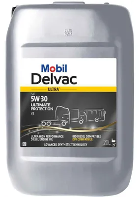Produktbild von MOBIL Delvac Ultra Ultimate Protection V2 für 5W-30 20 Liter Motoröl Motorenöl DQC IV-18 LA 228.31 228.51 Mack EOS-4.5 RLD-3 MAN M 3777 MTU-3.1 Öl