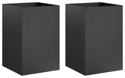Produktbild von vidaXL Garten-Pflanzgefäß 2 stk. Schwarz 40 x 40 x 75 cm