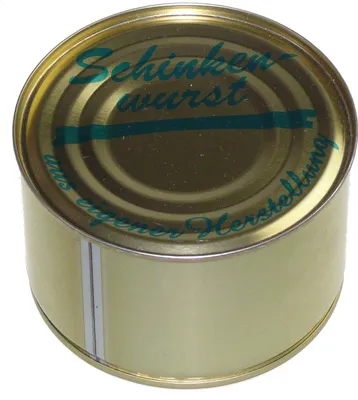 Produktbild von Schinkenwurst Dosenwurst 400g Hausmacher | Herzhafter Snack & Vorrat für unterwegs