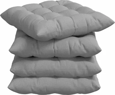 Immagine prodotto di vidaXL Cuscino per seduta 2 pezzi grigio nuvola 40 x 40 x 6 cm in tessuto