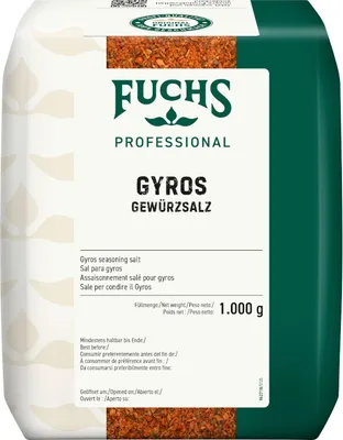 Obrázok produktu pre Fuchs Professional Gyros korenie soľ Stredomorské korenie balenie 1000g