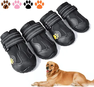 Produktbild von Rutschfeste Hundeschuhe Pfotenschutz, Breathable,schwarz, 4 Stš¹ck