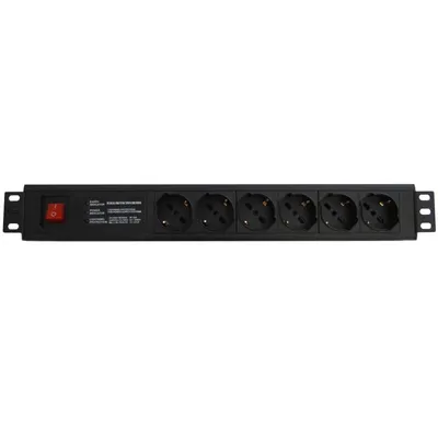 Produktbild von WP WPN-PDU-I06-06, 6 AC-Ausgänge, 250 V, 3500 W, Schwarz, 1 Stück(e)