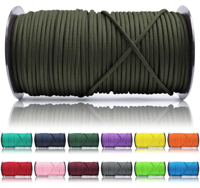 Produktbild von Paracord 550 Seil 4mm Grün 100 Meter