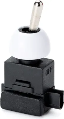 Image de Interrupteur à bascule Interrupteur encastrable pour lampes, avec fonction ON/OFF On/Off, 250V 1 pôle 2(1) A LS-2 lampes lampes de table appliques murales, 1 pièce, blanc