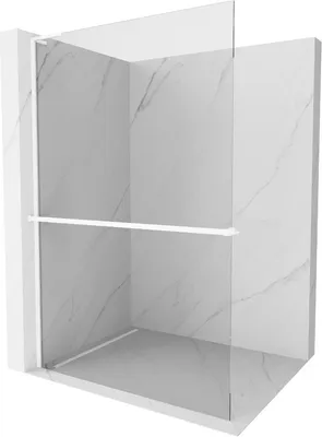 Produktbild von Mexen Kioto+ L Duschwand mit Regal Walk-in 100 x 200 cm, transparent, weiß - 800-100-123-20-00