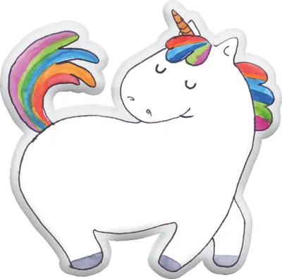 Produktbild von Mr. & Mrs. Panda Dekokissen Einhorn Stolzieren 70 cm - Weiß - Geschenk, tier kuscheltier, Unicorn, Freundin, Stofftier, Einhörner, Reiten, Pferd, Plüschtier, kissen