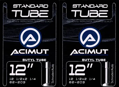 Produktbild von 2x Acimut Schlauch Fahrradschlauch 12 Zoll AV Autoventil 47/62-203 Schrader