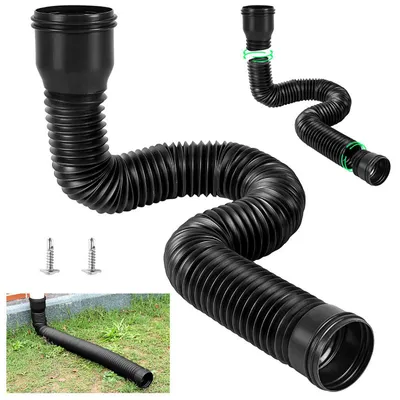 Obrázek produktu pro Flexibilní prodlužovací trubka pro svody – Roztažitelná svodová trubka pro průměry 80/100 mm s délkou prodloužení 47 až 150 cm